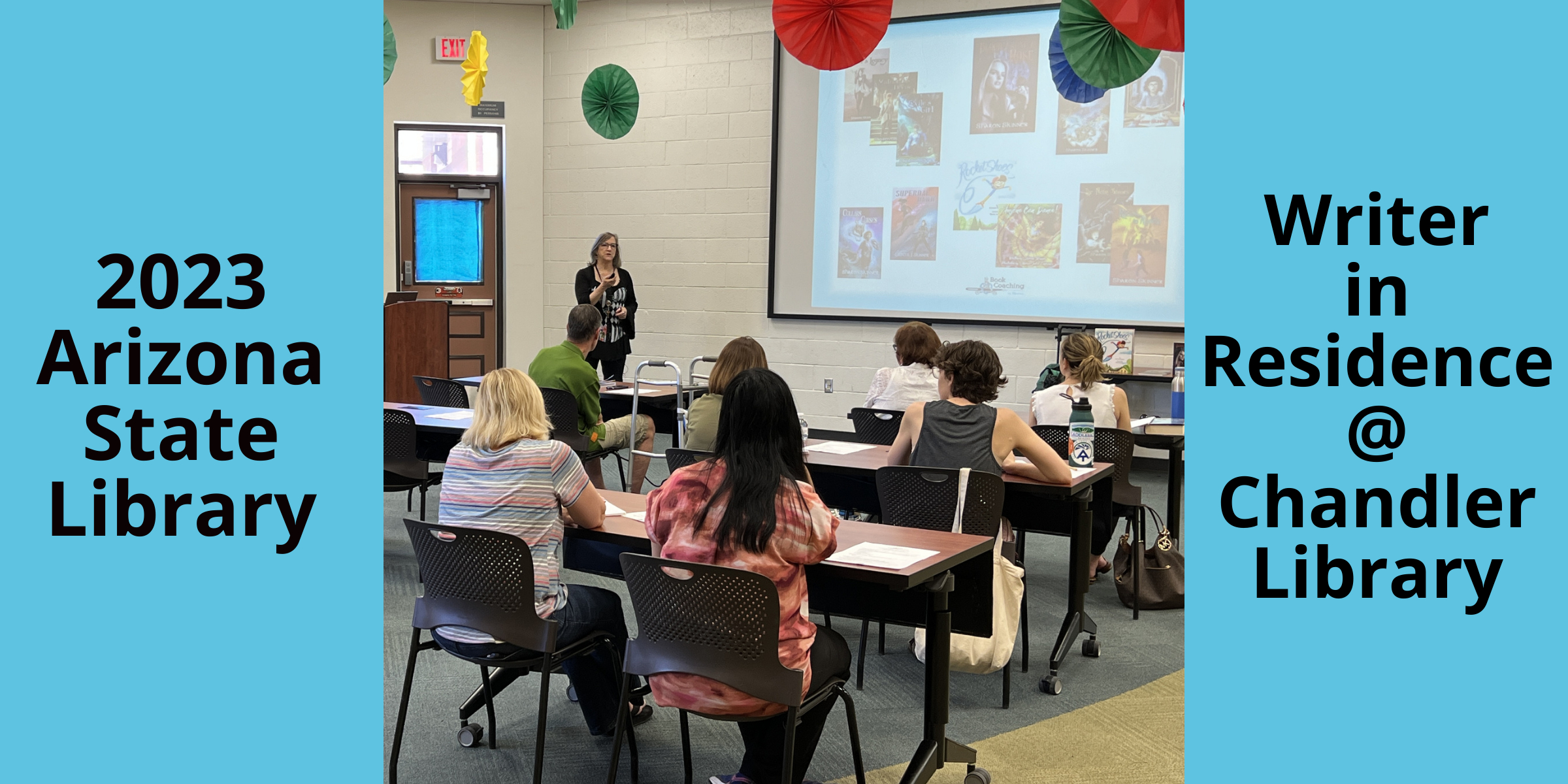 2023 AZ State Writer in Residence @ Chandler Library: Sharon teaching a writing workshop